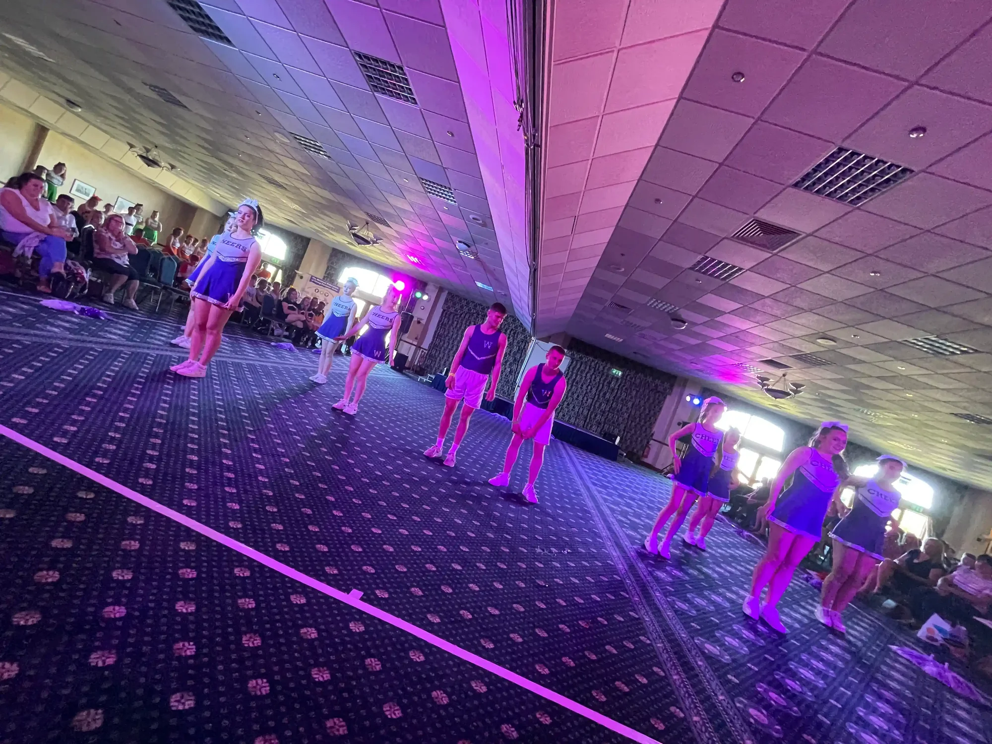 Cheerleading competition competitors