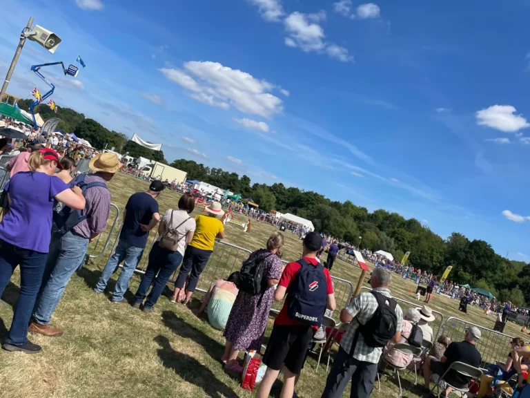 Crowds watching main ring activities