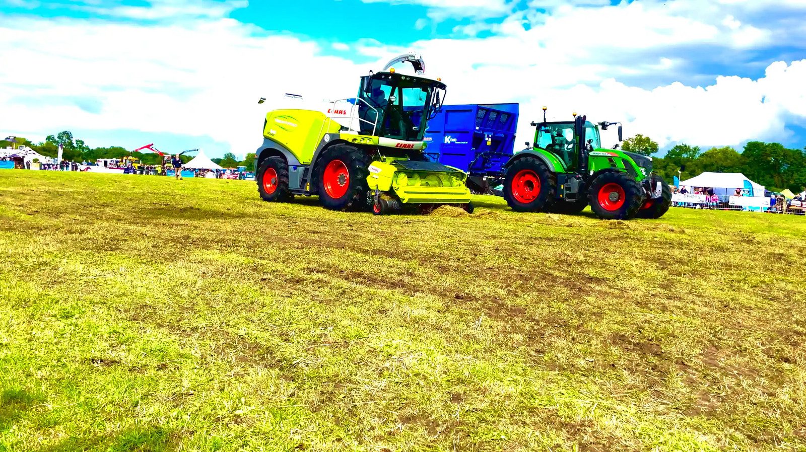 Tractors on display at Hanbury Countryside Show