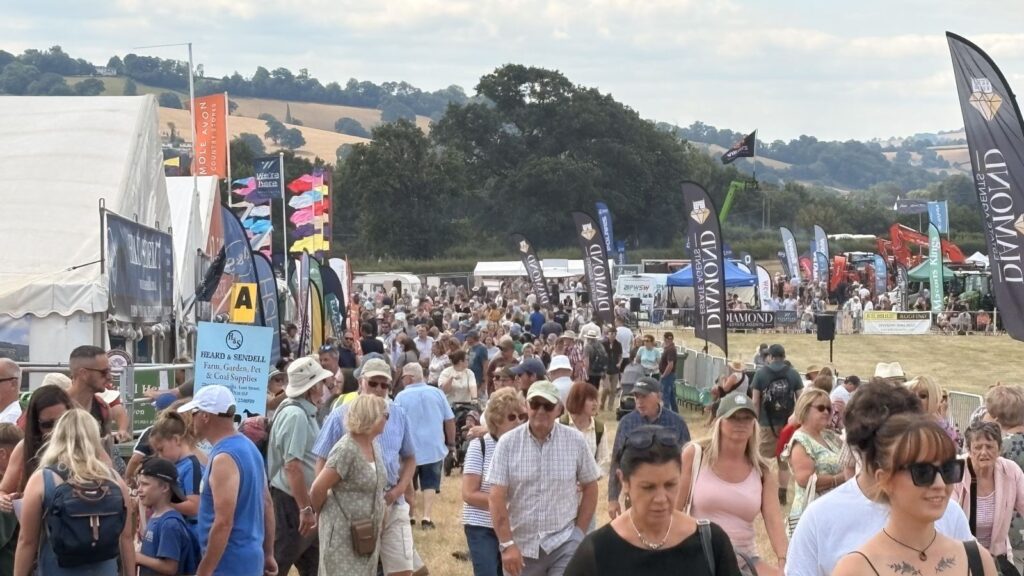 Visitors among the trade stands at the Mid Devon Show