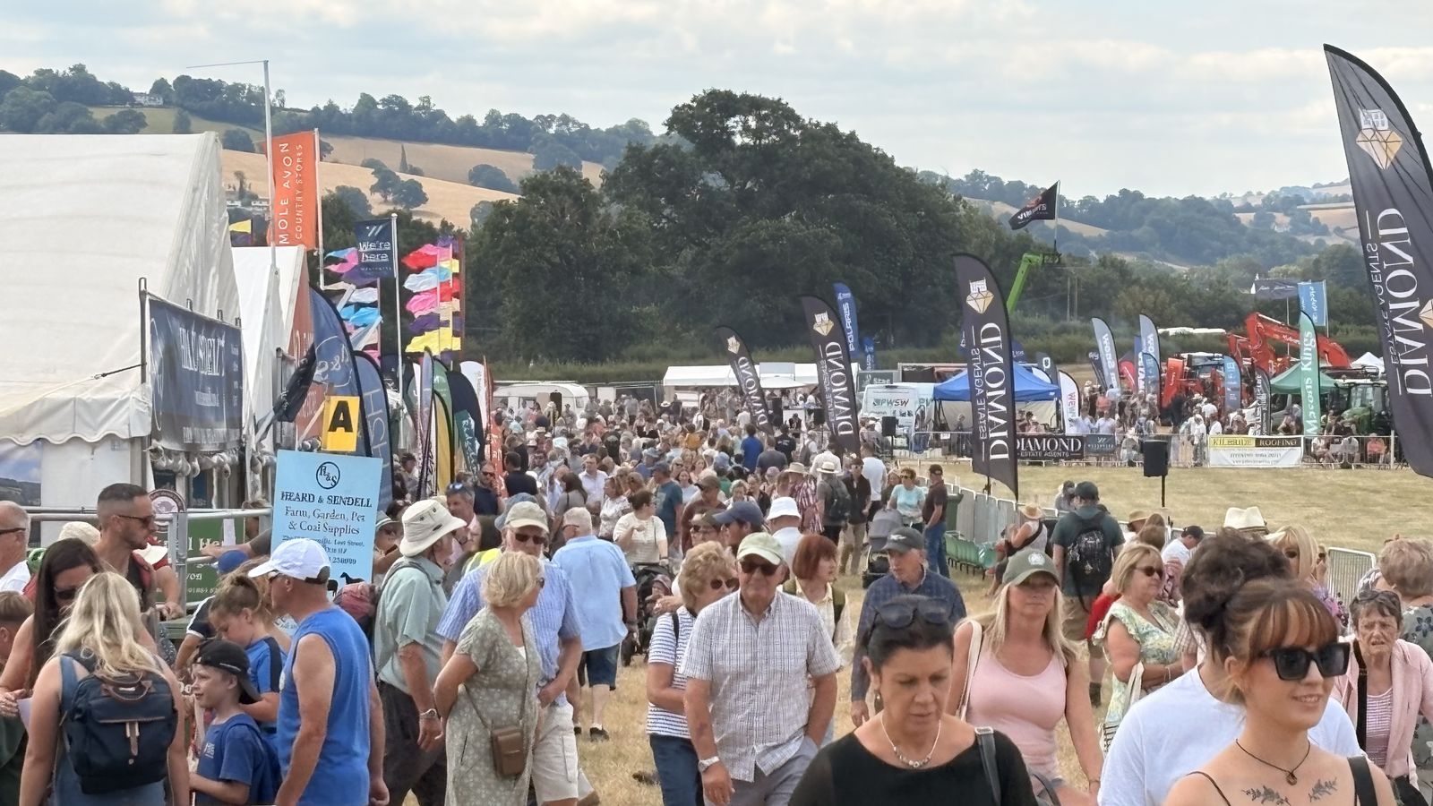 Visitors among the trade stands at the Mid Devon Show
